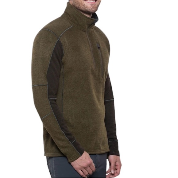 KUHL Men's Olive Charcoal Interceptr Quarter Zip Size M - Picture 2 of 9
